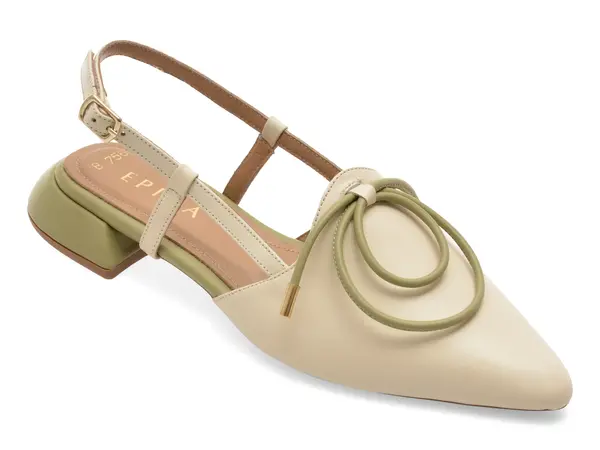 Pantofi eleganti EPICA verzi, 669B756, din piele naturala