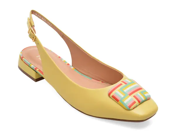 Pantofi eleganti FLAVIA PASSINI galbeni, 1152720, din piele naturala