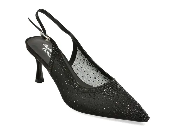 Pantofi eleganti FLAVIA PASSINI negri, ATH222, din material textil