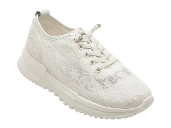 Pantofi FLAVIA PASSINI albi, WM02, din material textil