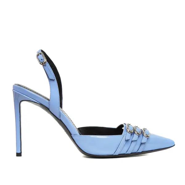 Pantofi Gina Piele Lacuita, Blue - Premium Collection - 35 / 10 cm