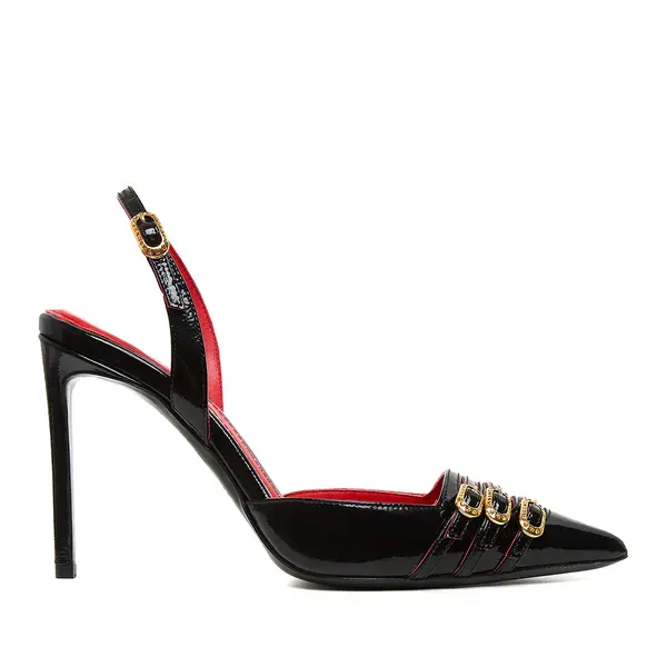 Pantofi Gina Piele Lacuita, Negru - Premium Collection - 39 / 10 cm