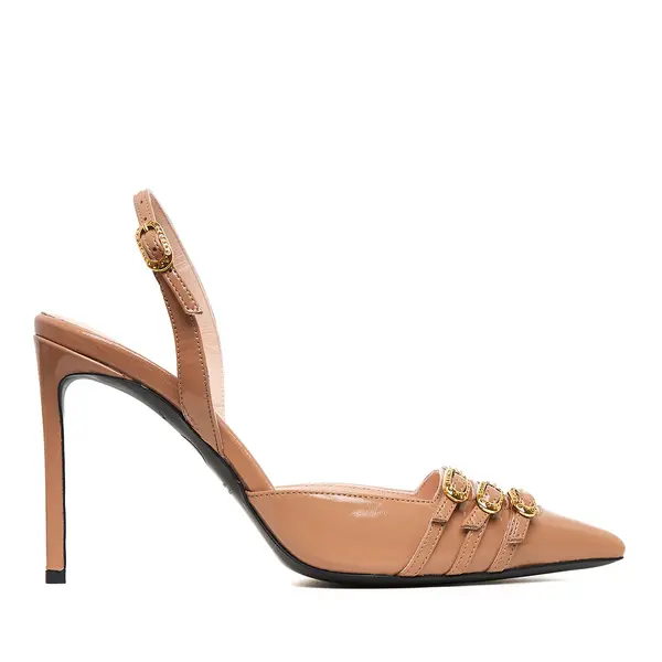 Pantofi Gina Piele Lacuita, Nude - Premium Collection - 39 / 10 cm