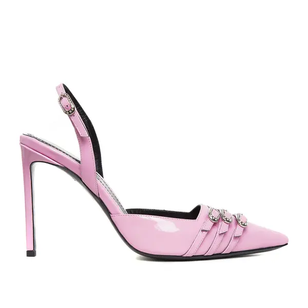 Pantofi Gina Piele Lacuita, Roz - Premium Collection - 39 / 10 cm