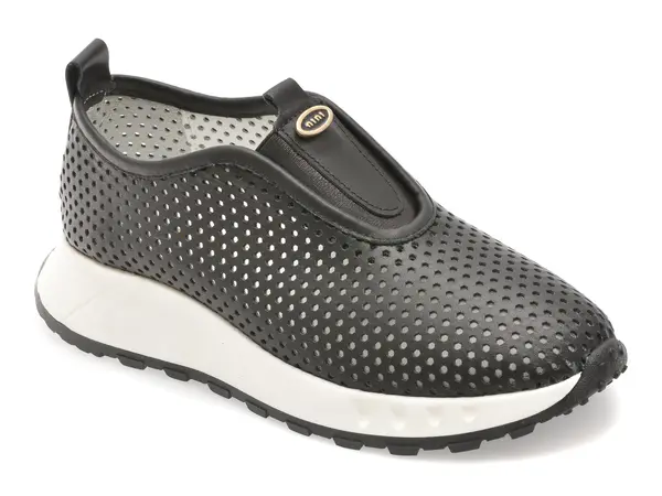 Pantofi GOLD DEER negri, 022Y502, din piele naturala