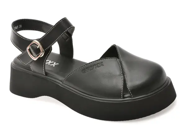 Pantofi GRYXX negri, 5161, din piele naturala