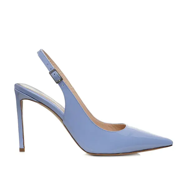Pantofi Lavinia Piele Lacuita, Blue - Premium Collection - 38 / 10 cm