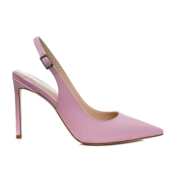 Pantofi Lavinia Piele Lacuita, Roz - Premium Collection - 41 / 10 cm