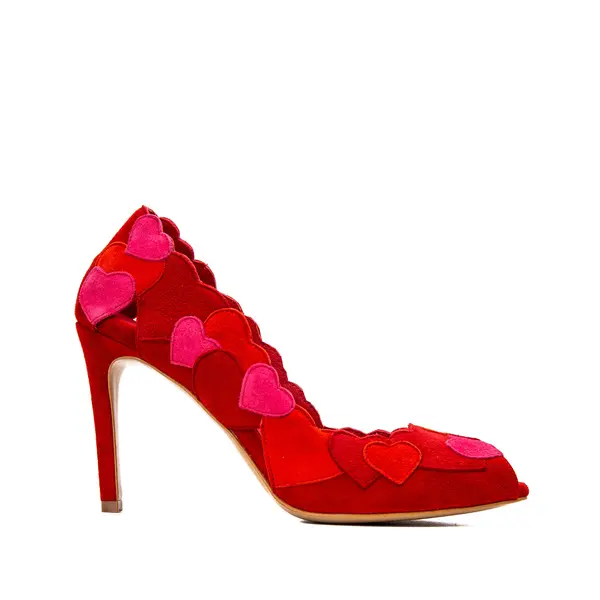 Pantofi Love Me Piele Intoarsa, Rosii, Editie Limitata - 36 / 9.5 cm