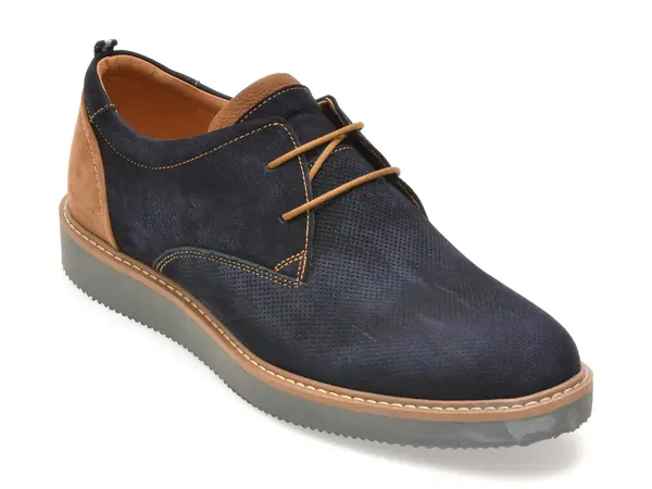 Pantofi OTTER bleumarin, 1088, din nabuc