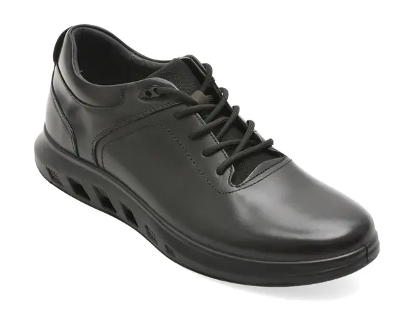 Pantofi OTTER negri, 321809, din piele naturala