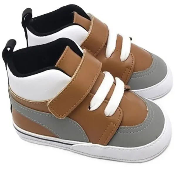 Pantofi pentru bebeluși Funny Baby - Premium, mărimea17, 4-8 luni, pantofi sport, maro