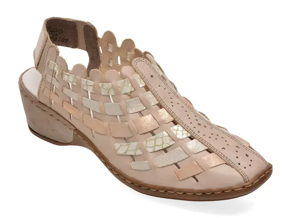 Pantofi RIEKER bej, 47156, din piele ecologica