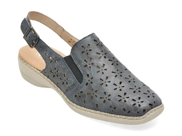 Pantofi RIEKER bleumarin, 41371, din piele naturala
