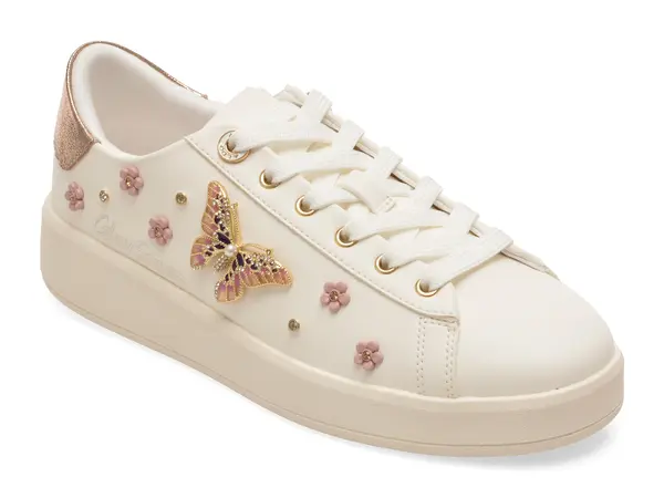 Pantofi sport ALDO albi, SPRINGKISS 100, din piele ecologica
