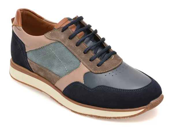 Pantofi sport BITE THE BULLET bleumarin, 3030, din piele naturala