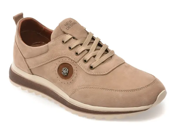 Pantofi sport BITE THE BULLET gri, FV076, din piele naturala