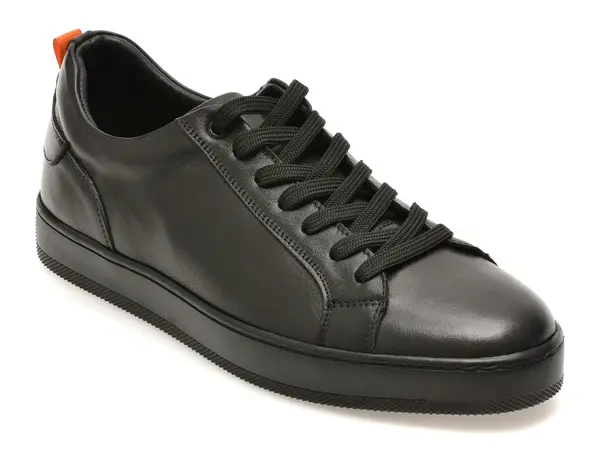 Pantofi sport BITE THE BULLET negri, HRZ09, din piele naturala