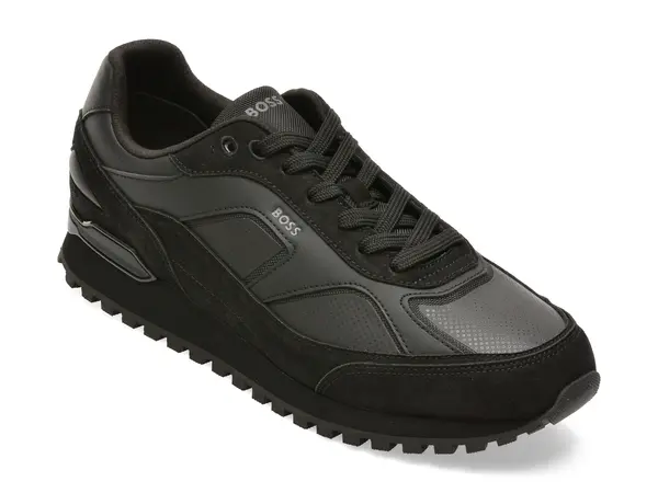 Pantofi sport BOSS negri, 8929, din piele ecologica