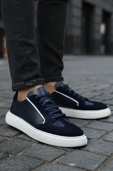Pantofi Sport-Casual din Piele Albastri - ZOX BLU