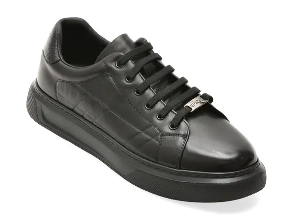 Pantofi sport EPICA negri, T8900, din piele naturala