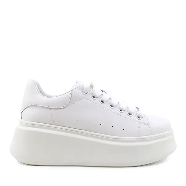 Pantofi sport femei Benvenuti albi din piele 3742dp002a