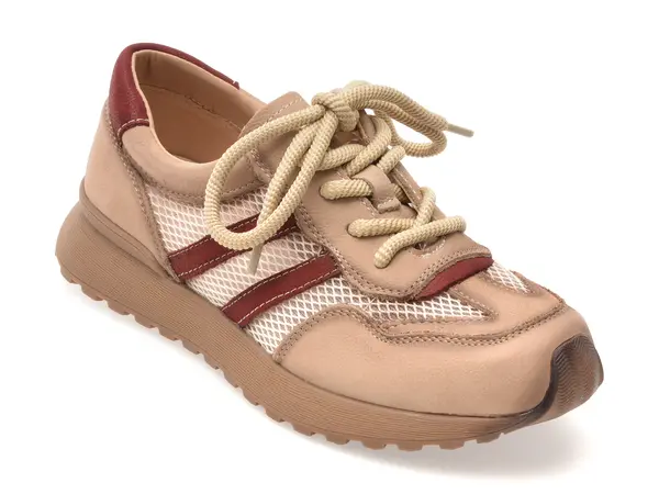 Pantofi sport FLAVIA PASSINI bej, WM05, din material textil si piele naturala