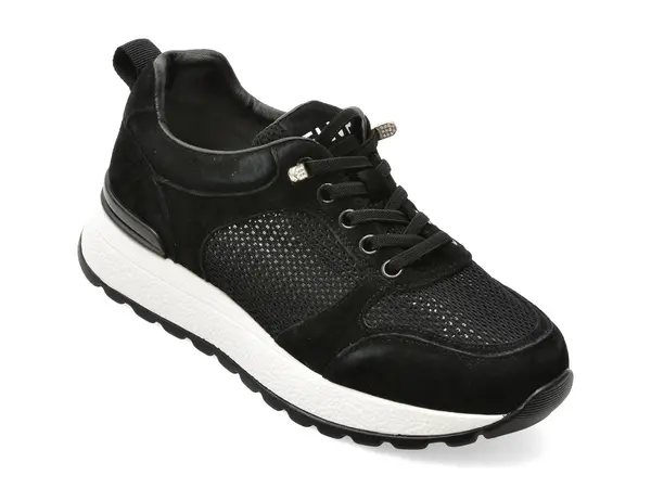 Pantofi sport FLAVIA PASSINI negri, WM12, din material textil si piele naturala