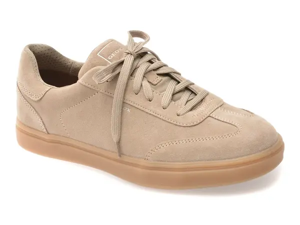 Pantofi sport GEOX bej, U65LDC, din piele intoarsa