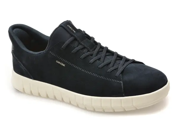 Pantofi sport GEOX bleumarin, U65MAA, din piele intoarsa