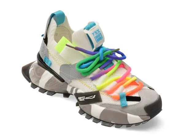 Pantofi sport GRYXX albi, 18159, din material textil