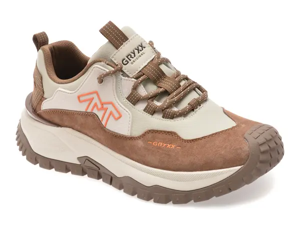 Pantofi sport GRYXX maro, 5901, din piele naturala