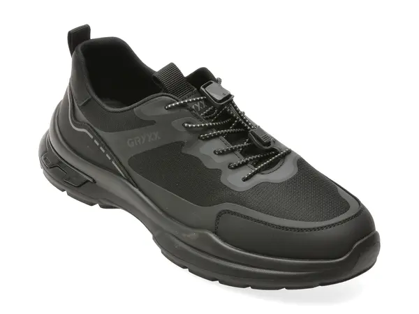 Pantofi sport GRYXX negri, 19081, din material textil