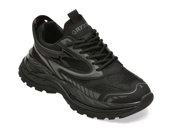 Pantofi sport GRYXX negri, 25825, din material textil