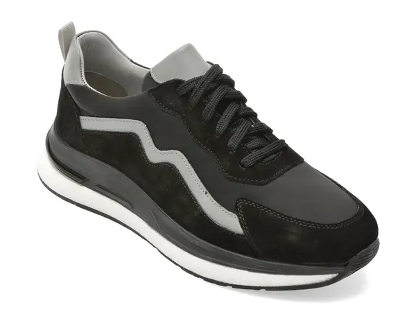 Pantofi sport MARCO BUFFON negri, BF6001, din piele naturala