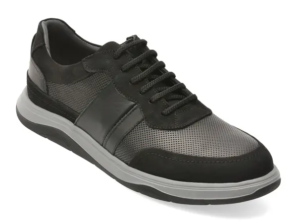 Pantofi sport OTTER negri, 60742, din piele naturala