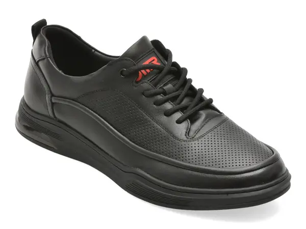 Pantofi sport OTTER negri, 63091, din piele naturala