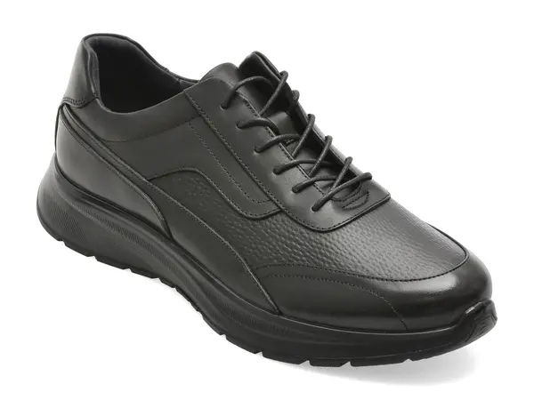Pantofi sport OTTER negri, HT2, din piele naturala