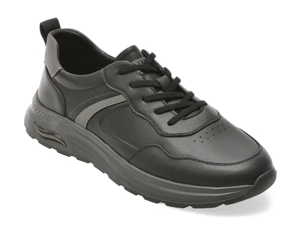 Pantofi sport OTTER negri, V260001, din piele naturala