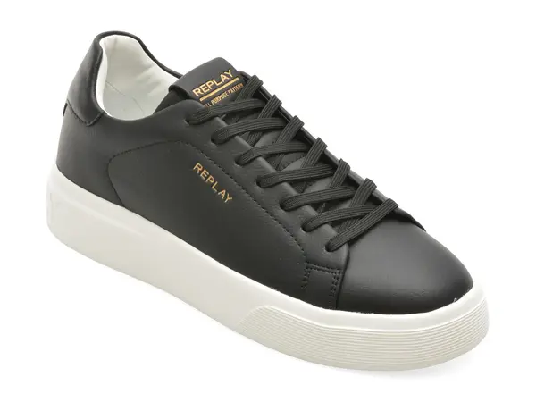 Pantofi sport REPLAY negri, MZ7O05L, din piele naturala