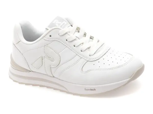 Pantofi sport RIEKER albi, W2401, din piele naturala