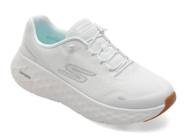 Pantofi sport SKECHERS albi, GO WALK MAX CUSHIONING FLEX, din material textil