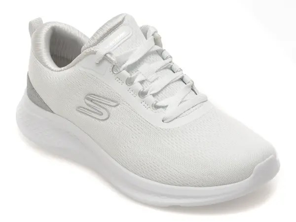 Pantofi sport SKECHERS albi, SKECH-LITE PRO 2.0, din material textil
