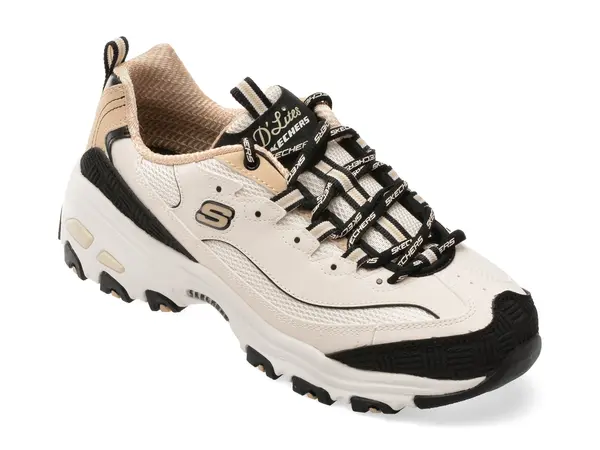 Pantofi sport SKECHERS bej, D LITES, din piele ecologica
