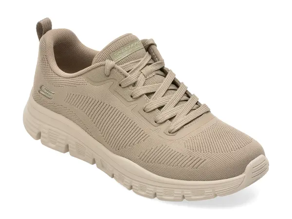 Pantofi sport SKECHERS gri, BOBS B LITE, din material textil