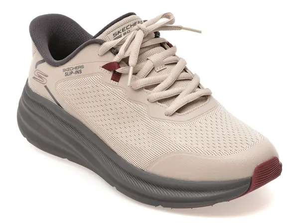 Pantofi sport SKECHERS gri, BOBS SKILLZ, din material textil