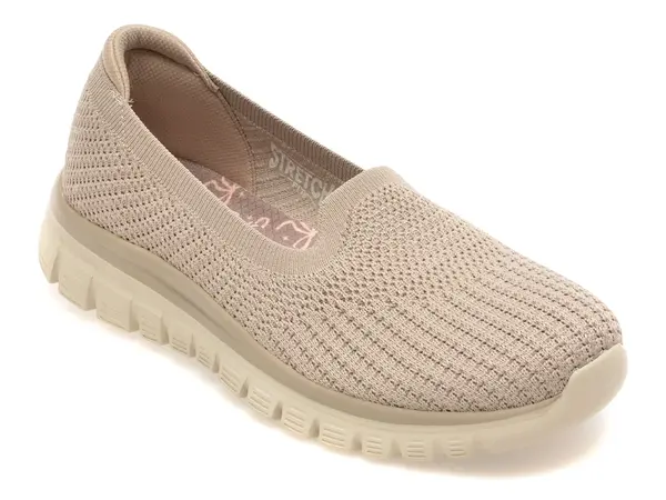 Pantofi sport SKECHERS gri, GRACEFUL, din material textil