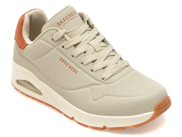 Pantofi sport SKECHERS gri, UNO, din piele ecologica
