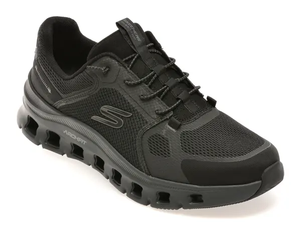 Pantofi sport SKECHERS negri, ARCH FIT GLIDE-STEP PRO, din material textil