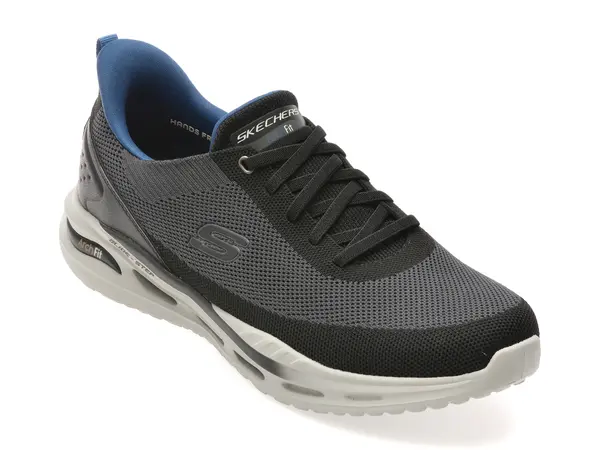 Pantofi sport SKECHERS negri, ARCH FIT ORVAN, din material textil